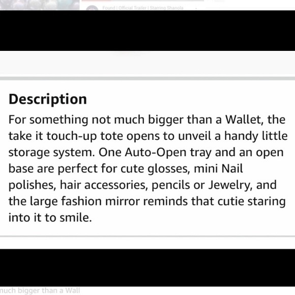 NWT Jewelry Cosmetic Hard Shell Case with Mirror Pearl White 8”x5”x2”Tee… - Picture 8 of 8